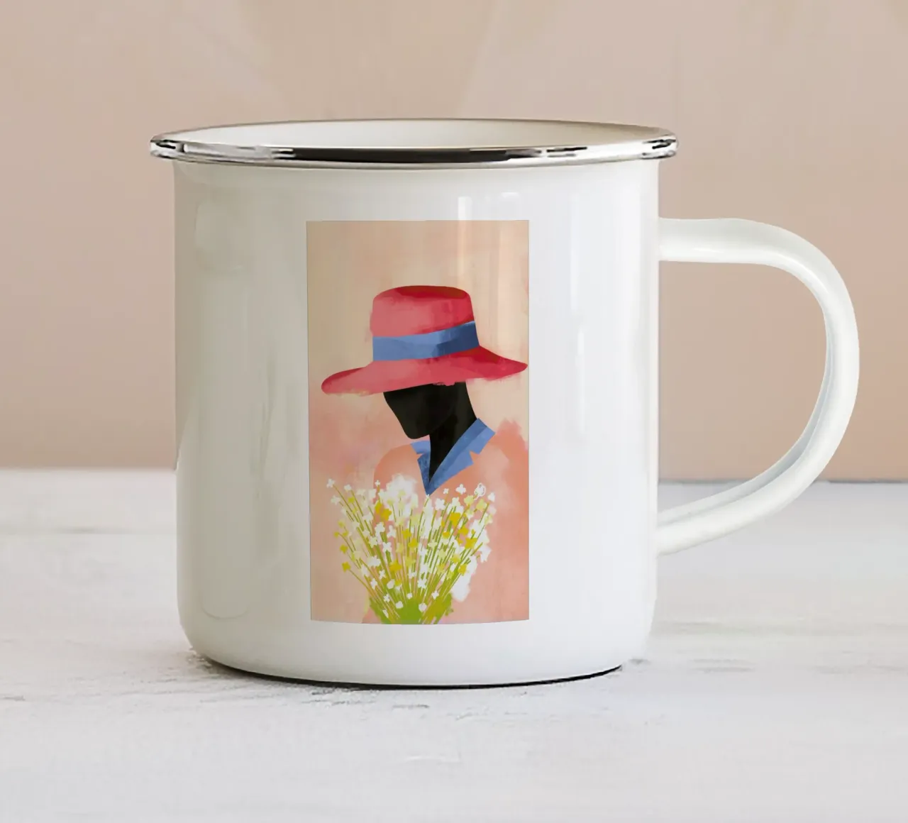 Daises II tazza in smalto da Pure