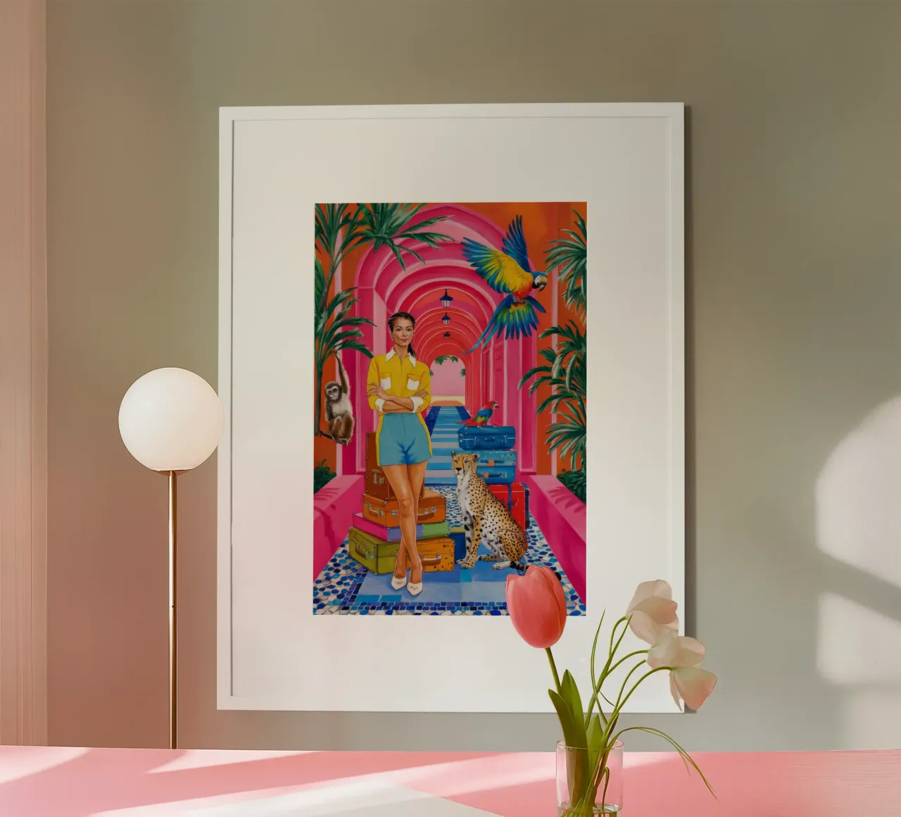 Trono d'ocra Exotica poster con telaio in alluminio da Infinite Chroma