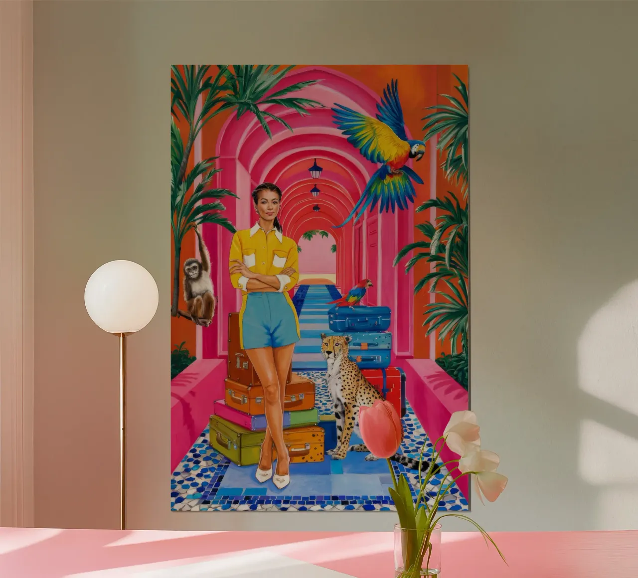 Trono d'ocra Exotica poster con telaio in alluminio da Infinite Chroma