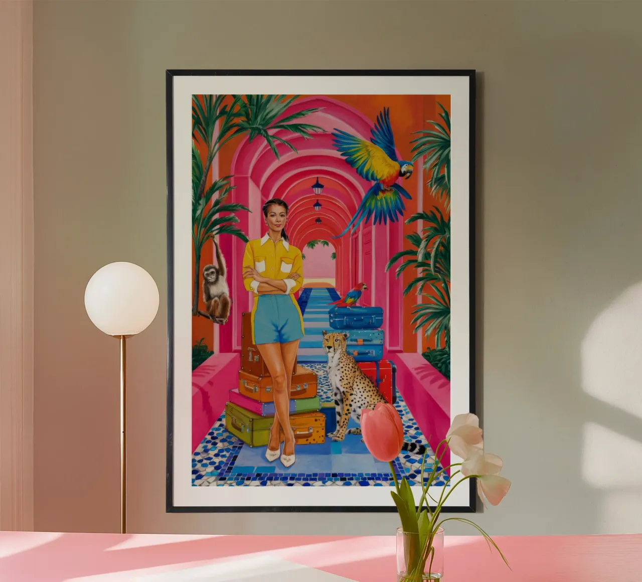Trono d'ocra Exotica poster con telaio in alluminio da Infinite Chroma
