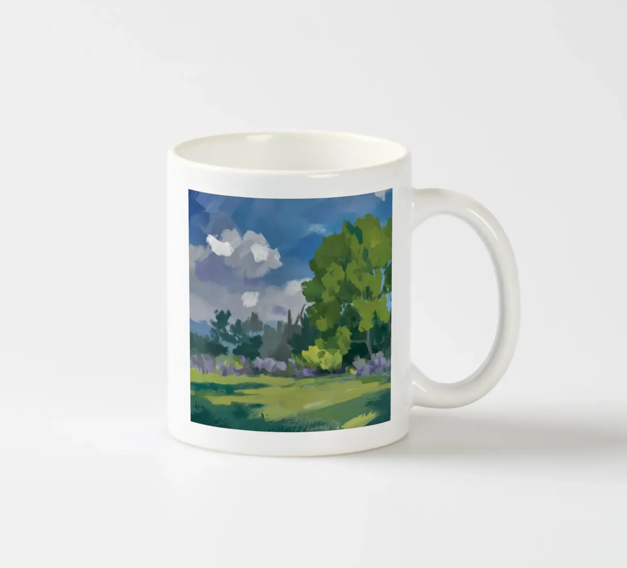 Sogno di campo verdeggiante tazza in ceramica da Celestial Harmony