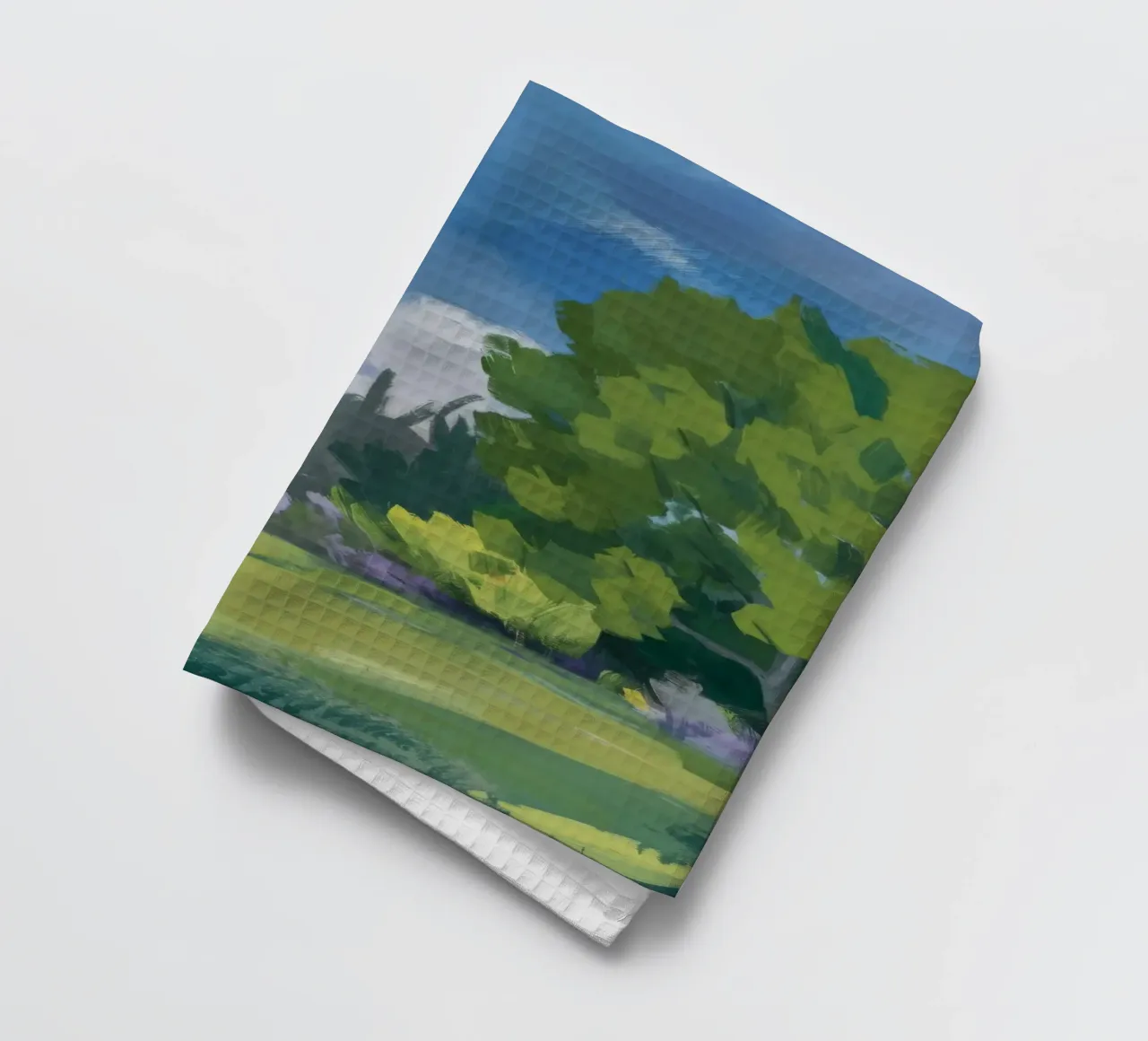 Verdant Field Dream tea towel by Celestial Harmony