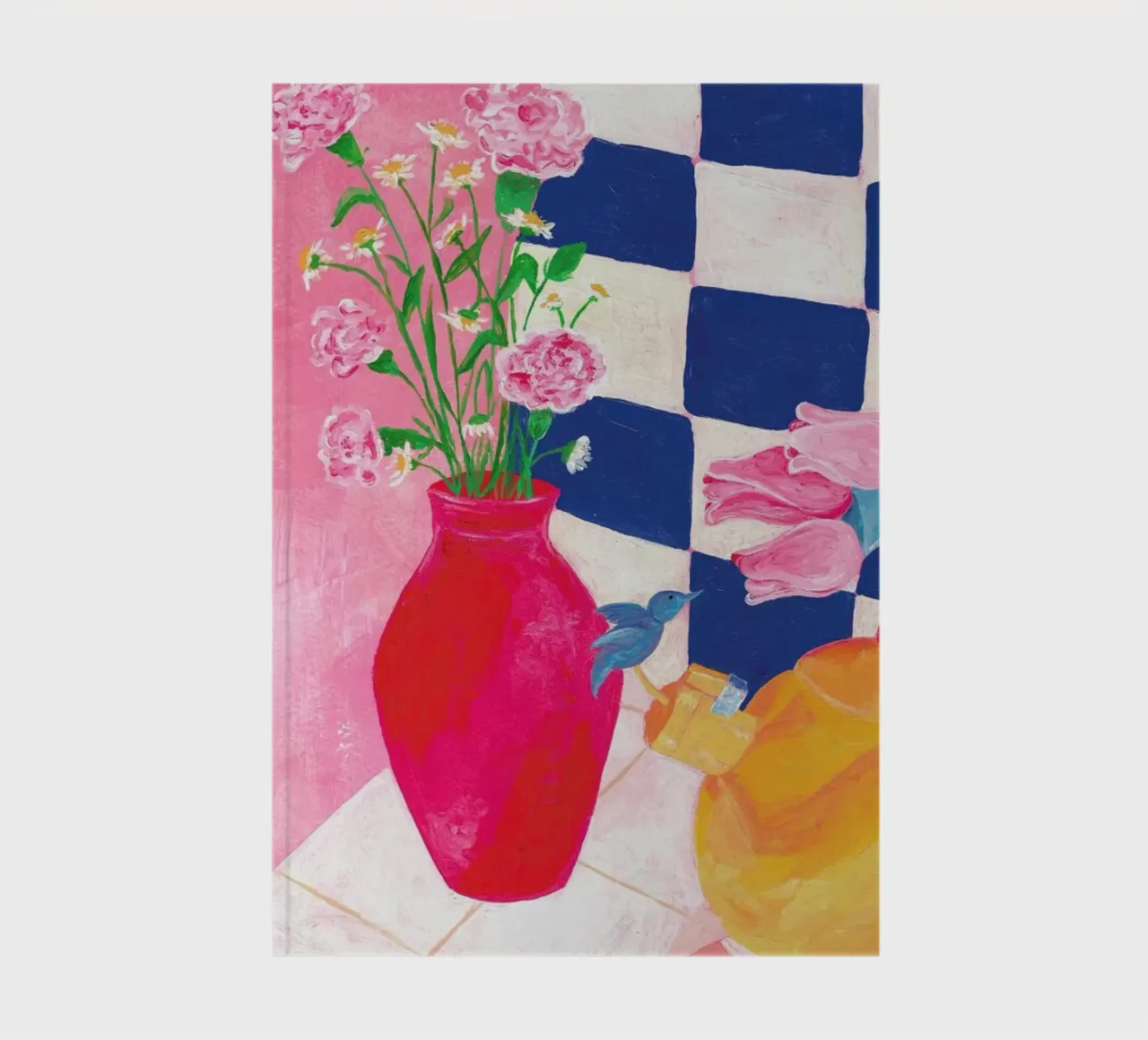A Teapot And A Wild Bouquet notebook by Berserk Prints by Maria M.C.