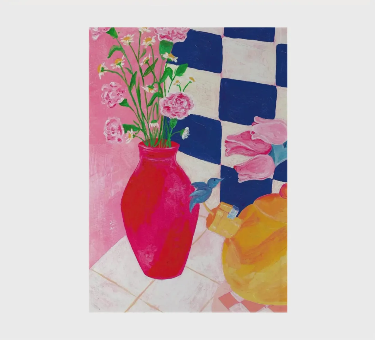 A Teapot And A Wild Bouquet notebook by Berserk Prints by Maria M.C.