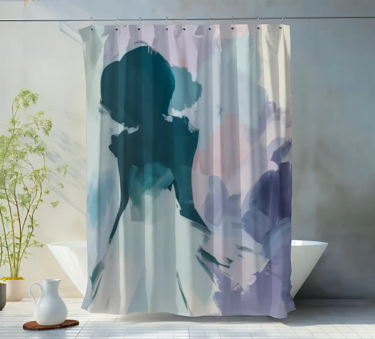 Indigo Haze Bloom tenda da doccia da Dream Spectrum