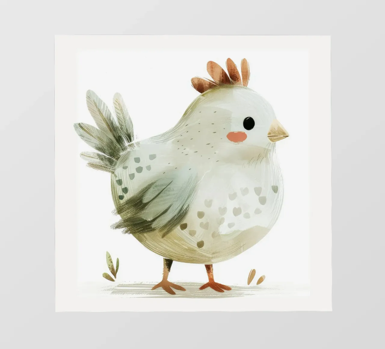 Illustrazione di un pulcino grigio chiaro telo in pvc da DesignDoodle