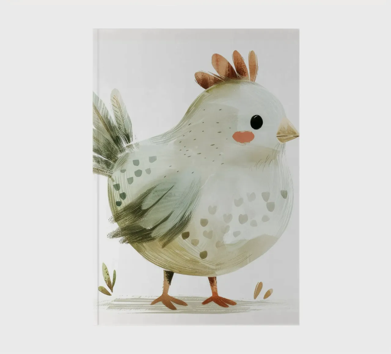 Illustration d'un poussin gris clair mignon carnet de notes de DesignDoodle