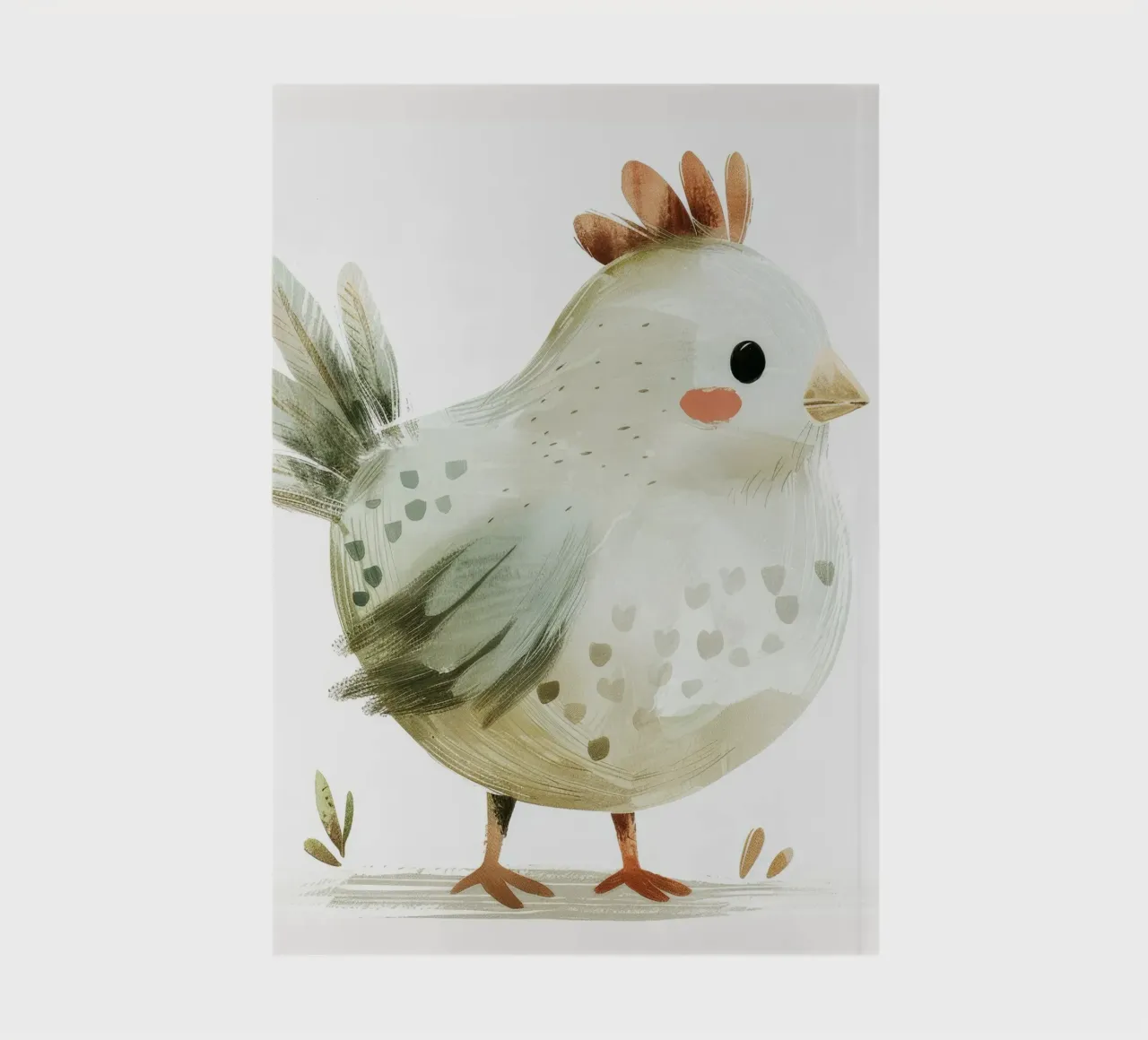 Illustration d'un poussin gris clair mignon carnet de notes de DesignDoodle