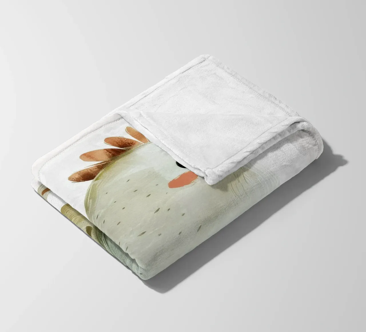 Illustrazione di un pulcino grigio chiaro coperta in pile da DesignDoodle