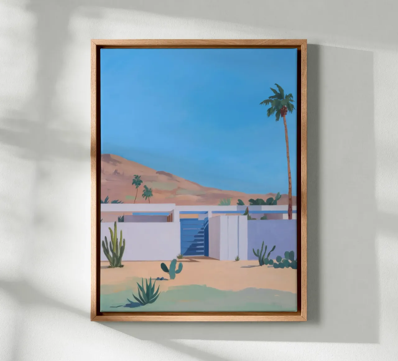 Azure Desert Stillness canvas with Floater frame by Infinite Chroma