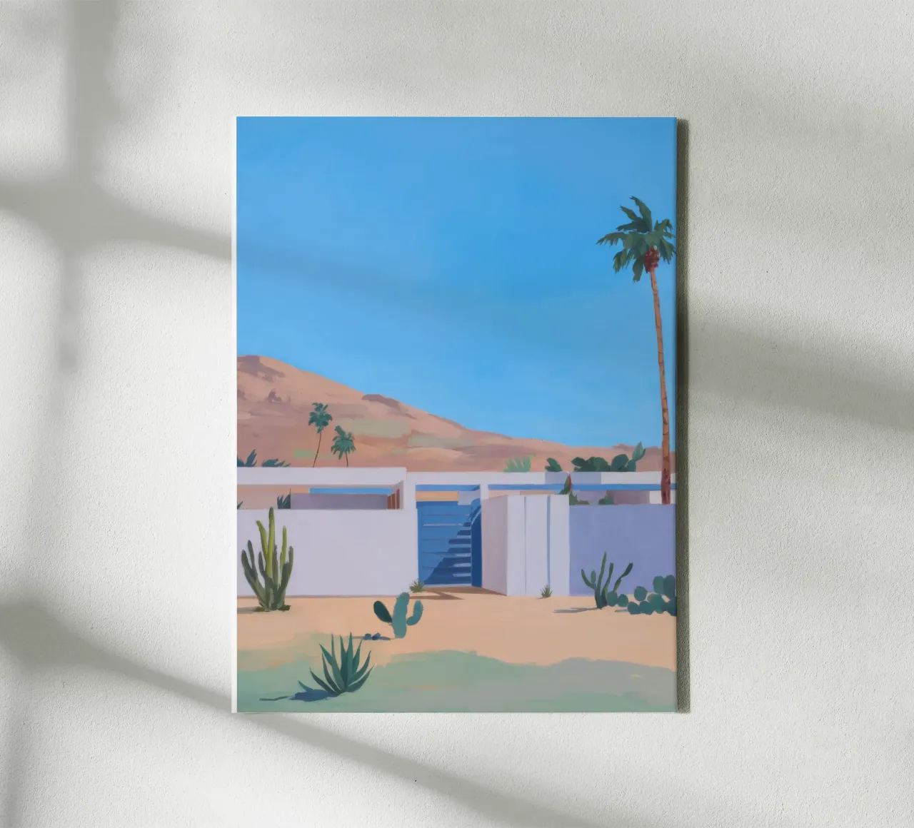 Azure Desert Stillness canvas with Floater frame by Infinite Chroma