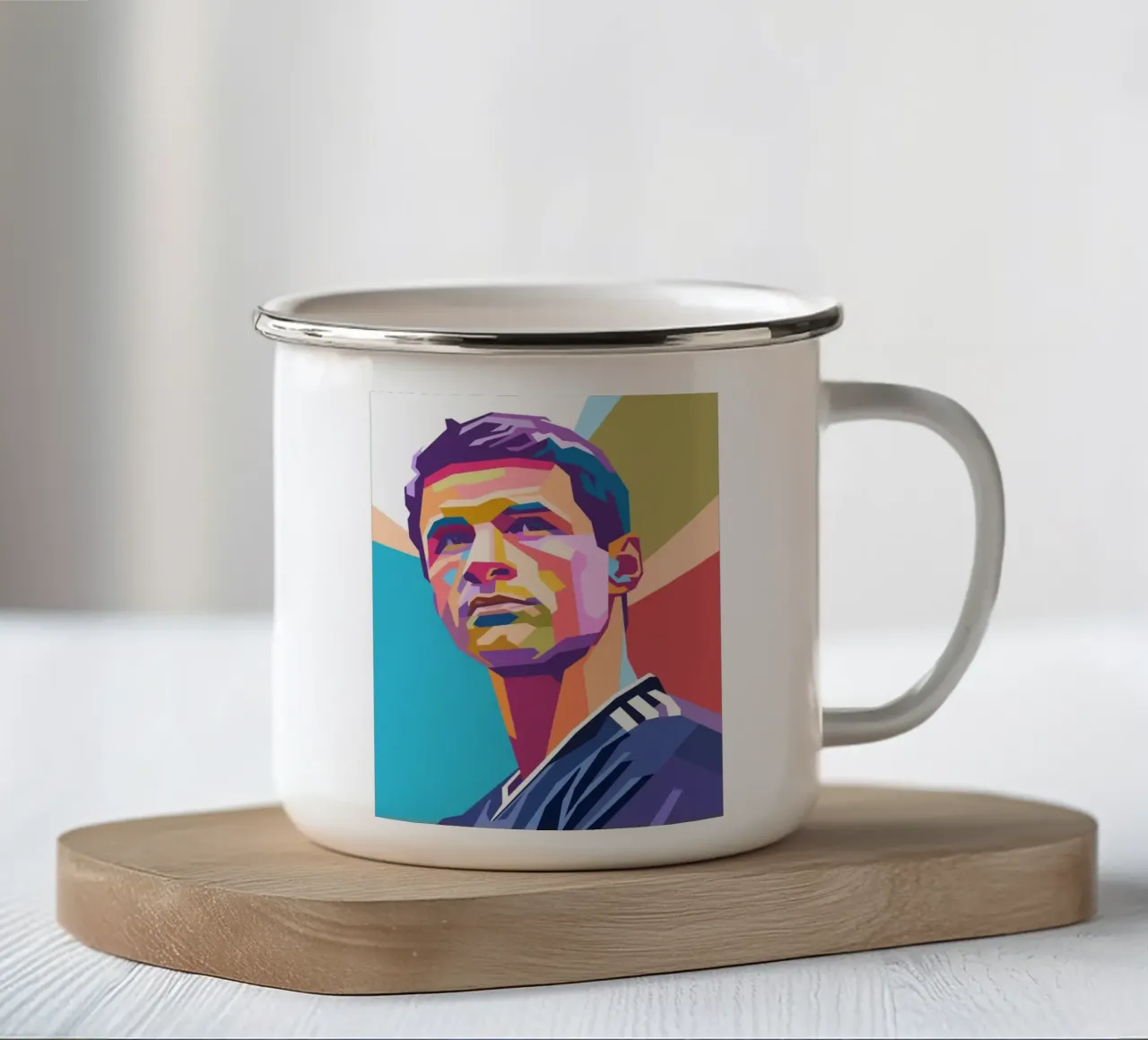 Thomas Müller, futbolista emblemático taza de esmalte de Hantamrata
