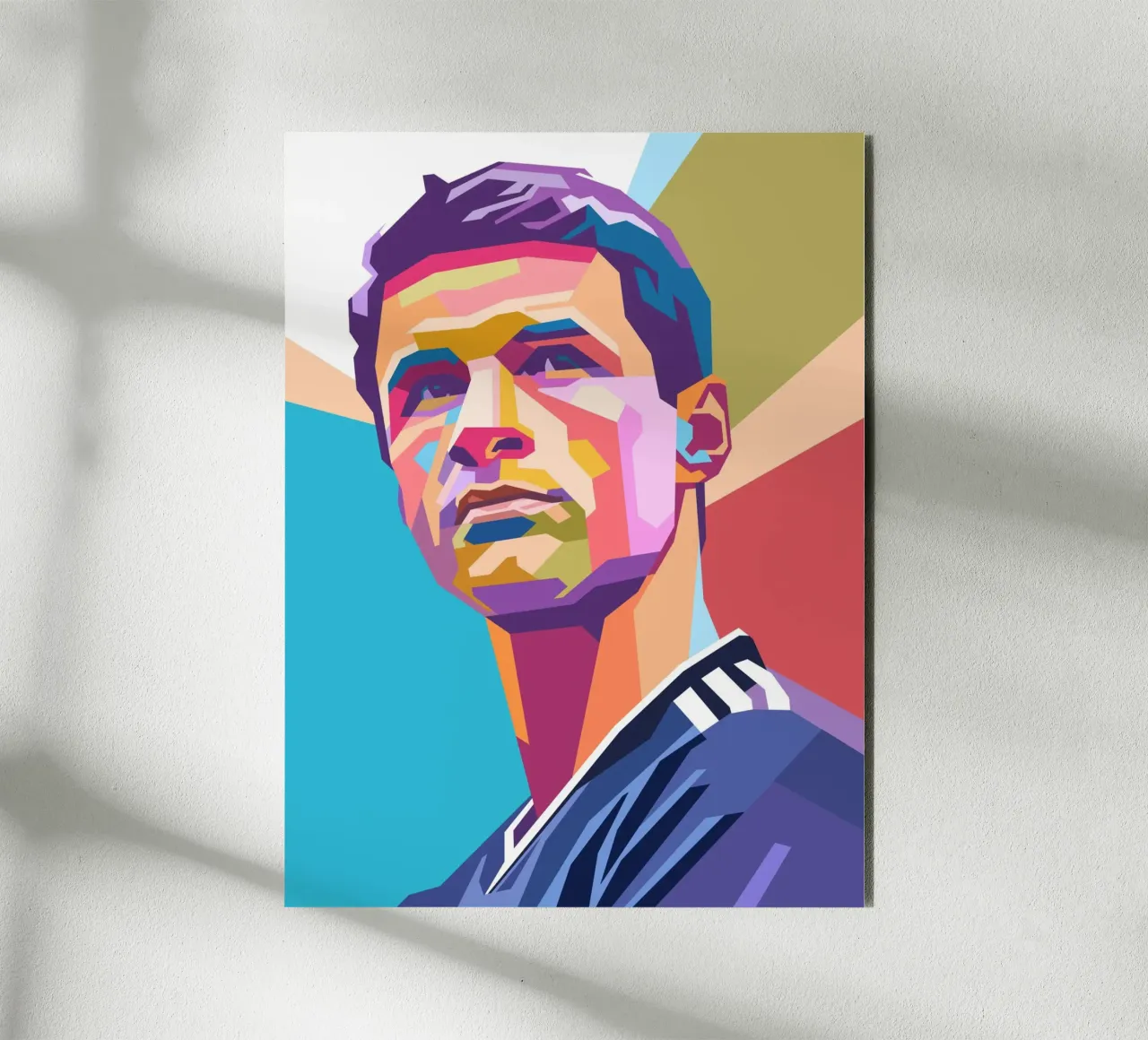 Thomas Muller, iconico giocatore di calcio alluminio dibond da Hantamrata
