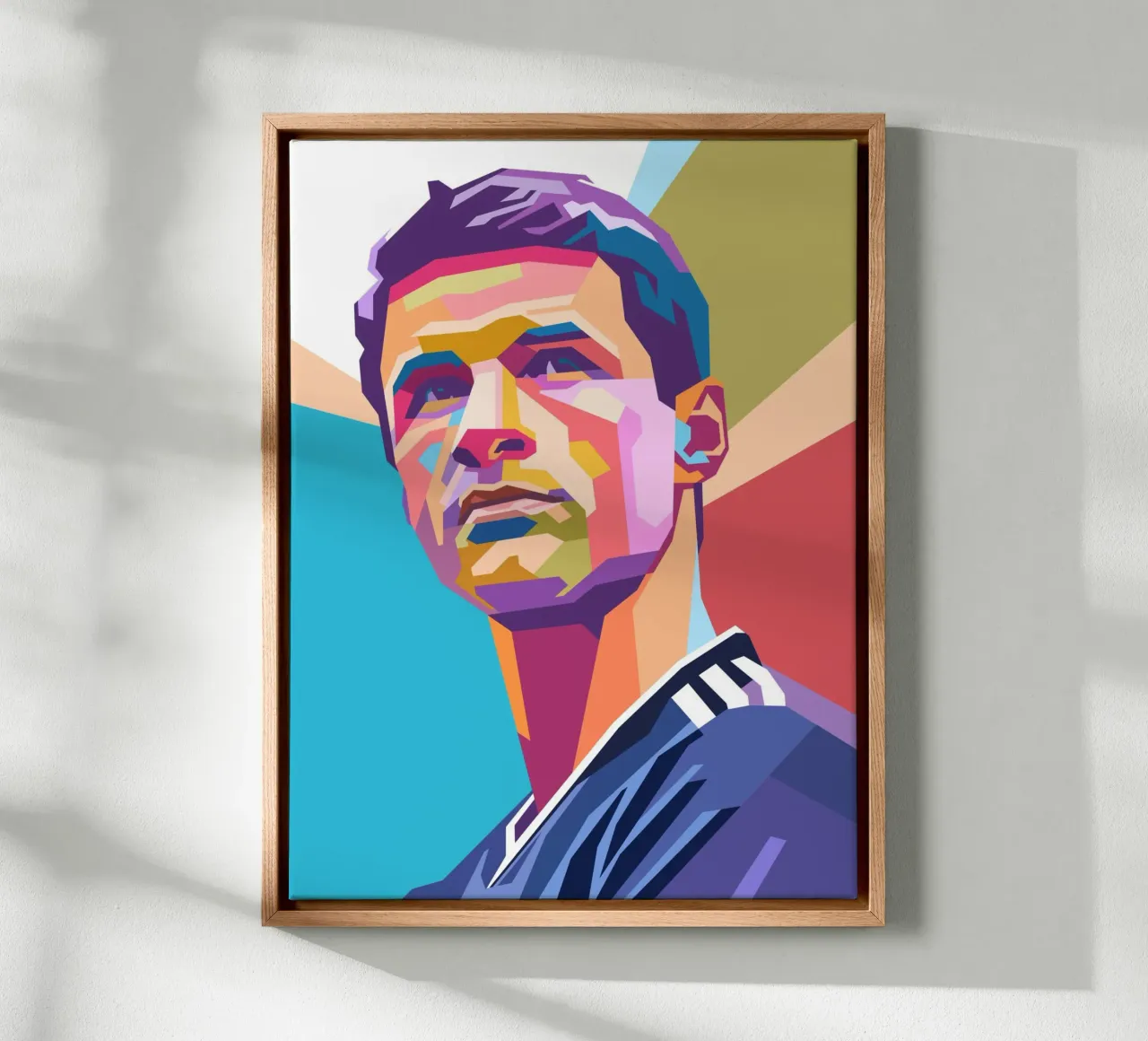 Thomas Muller, iconico giocatore di calcio tela con Cornice a cassetta da Hantamrata