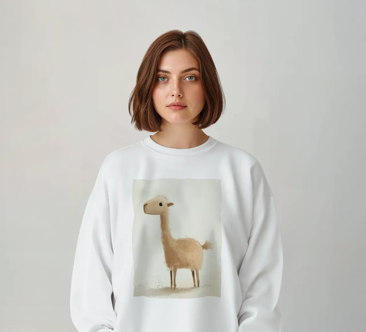Adorable Llama Artwork sweatshirt by DesignDoodle