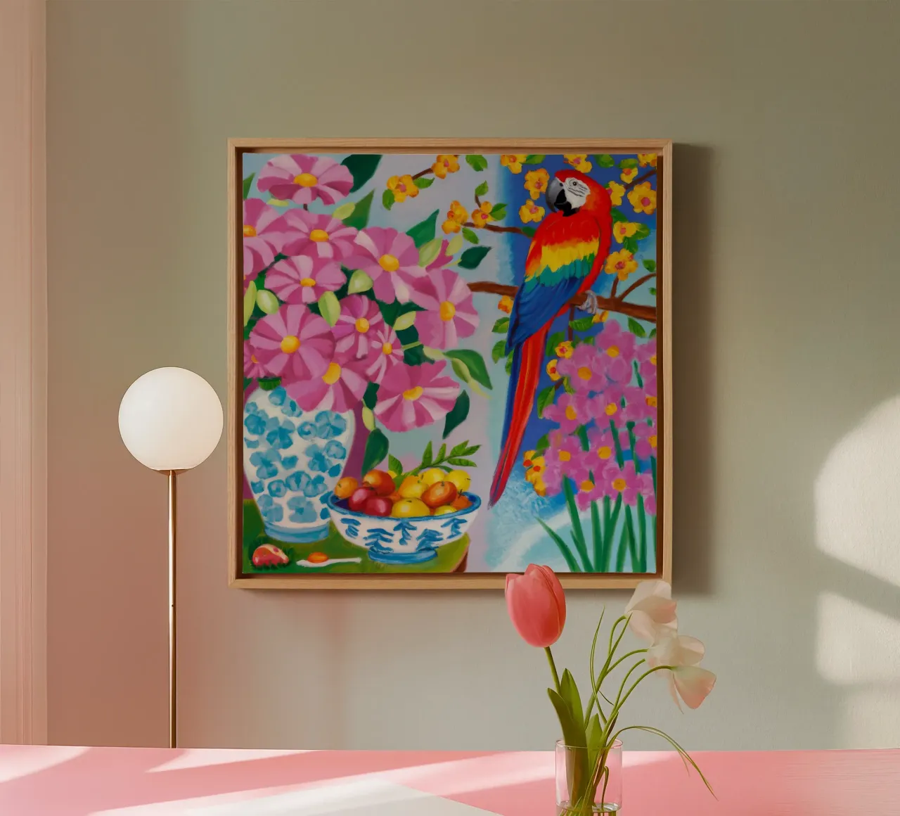 Plumage Bloom Harmony tela con Cornice a cassetta da Infinite Chroma