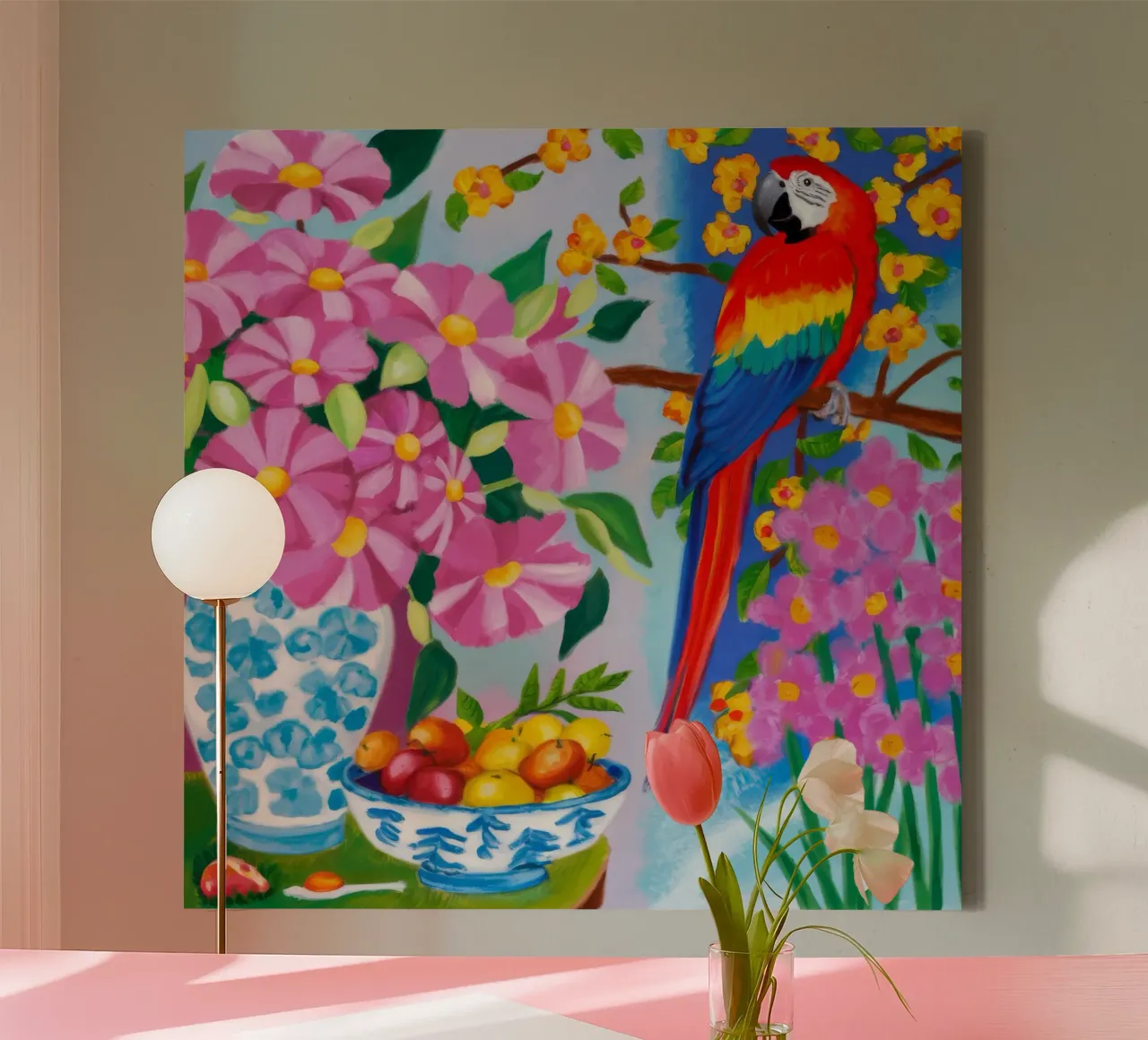 Plumage Bloom Harmony tela con Cornice a cassetta da Infinite Chroma