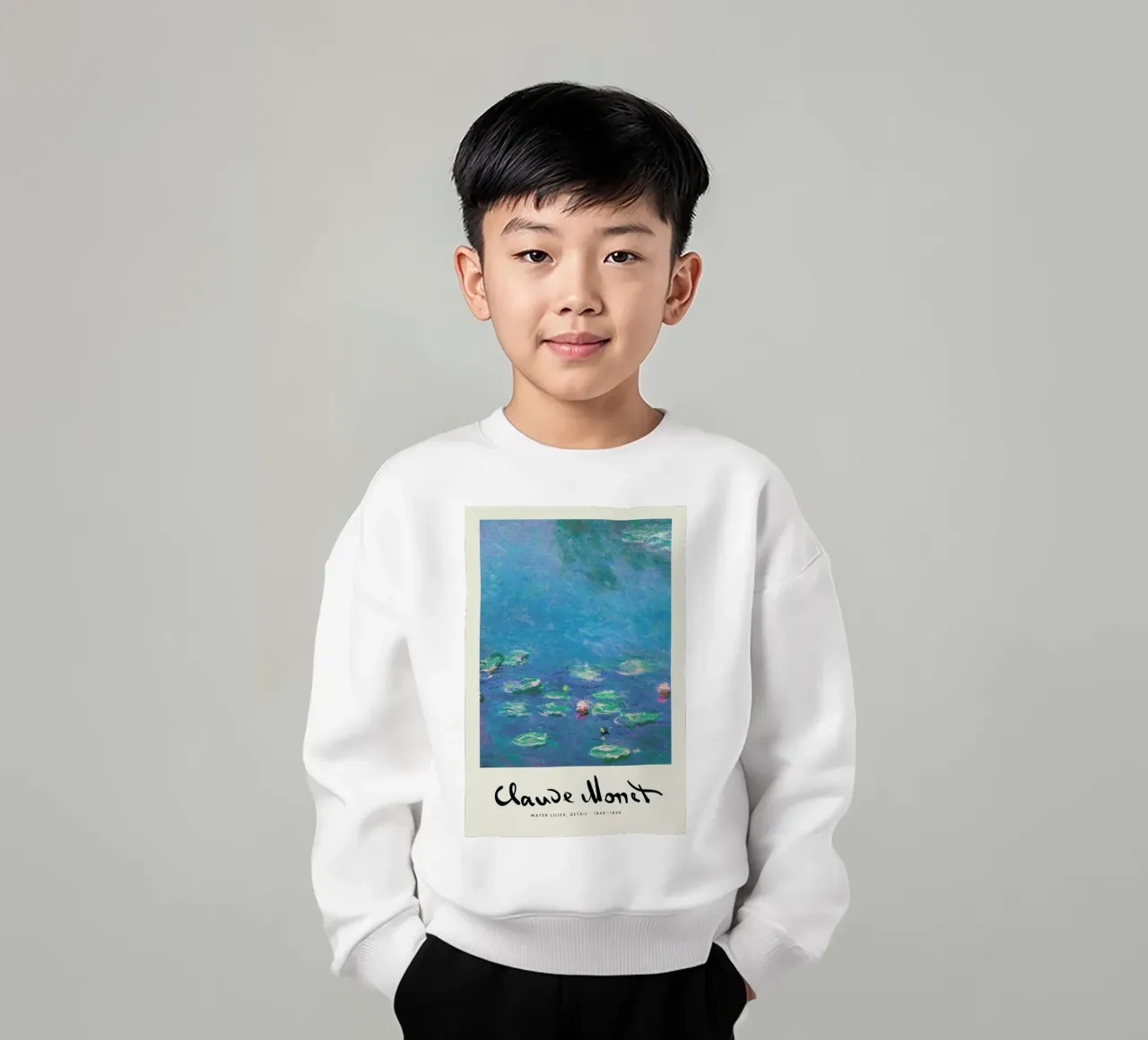 Monet – Signed Water Lilies 2 felpa bambino da Vintage by JUNIQE