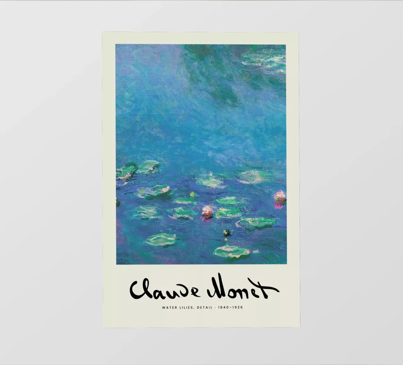 Monet – Signed Water Lilies 2 pellicola backlit da Vintage by JUNIQE