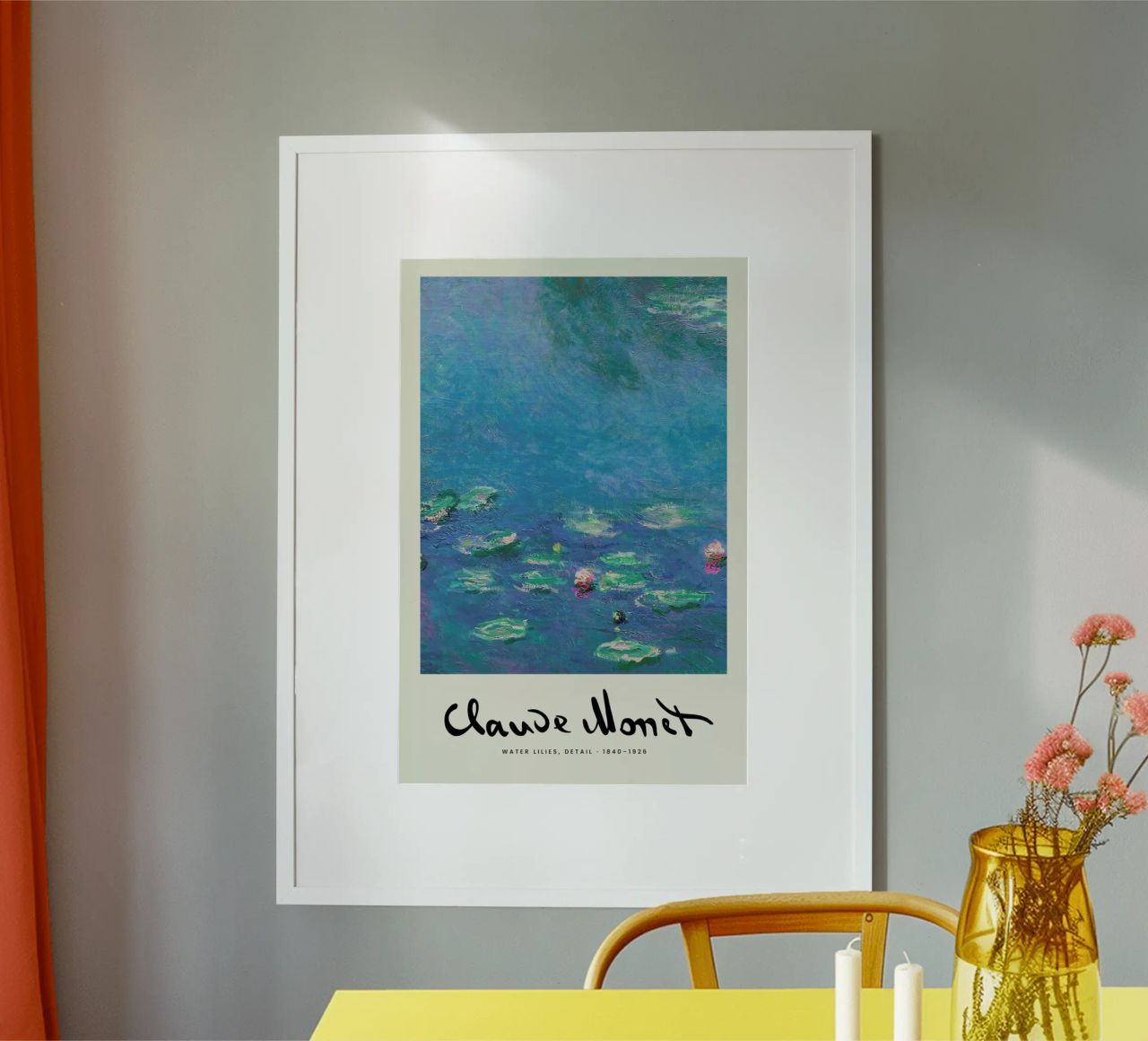 Monet – Signed Water Lilies 2 Poster von Vintage by JUNIQE