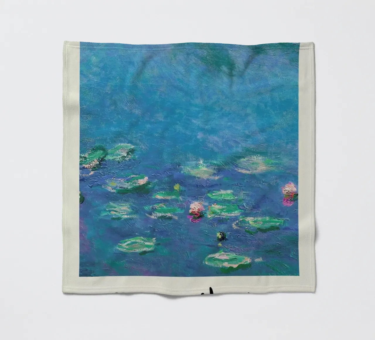 Monet – Signed Water Lilies 2 coperta in pile da Vintage by JUNIQE