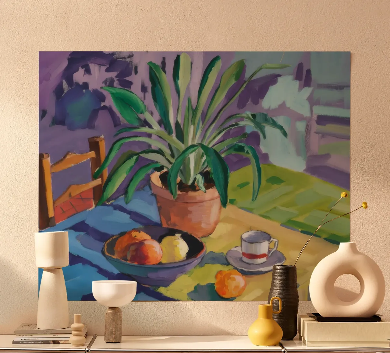 La taglia del fiore illuminato dal sole poster con telaio in plastica da Celestial Harmony