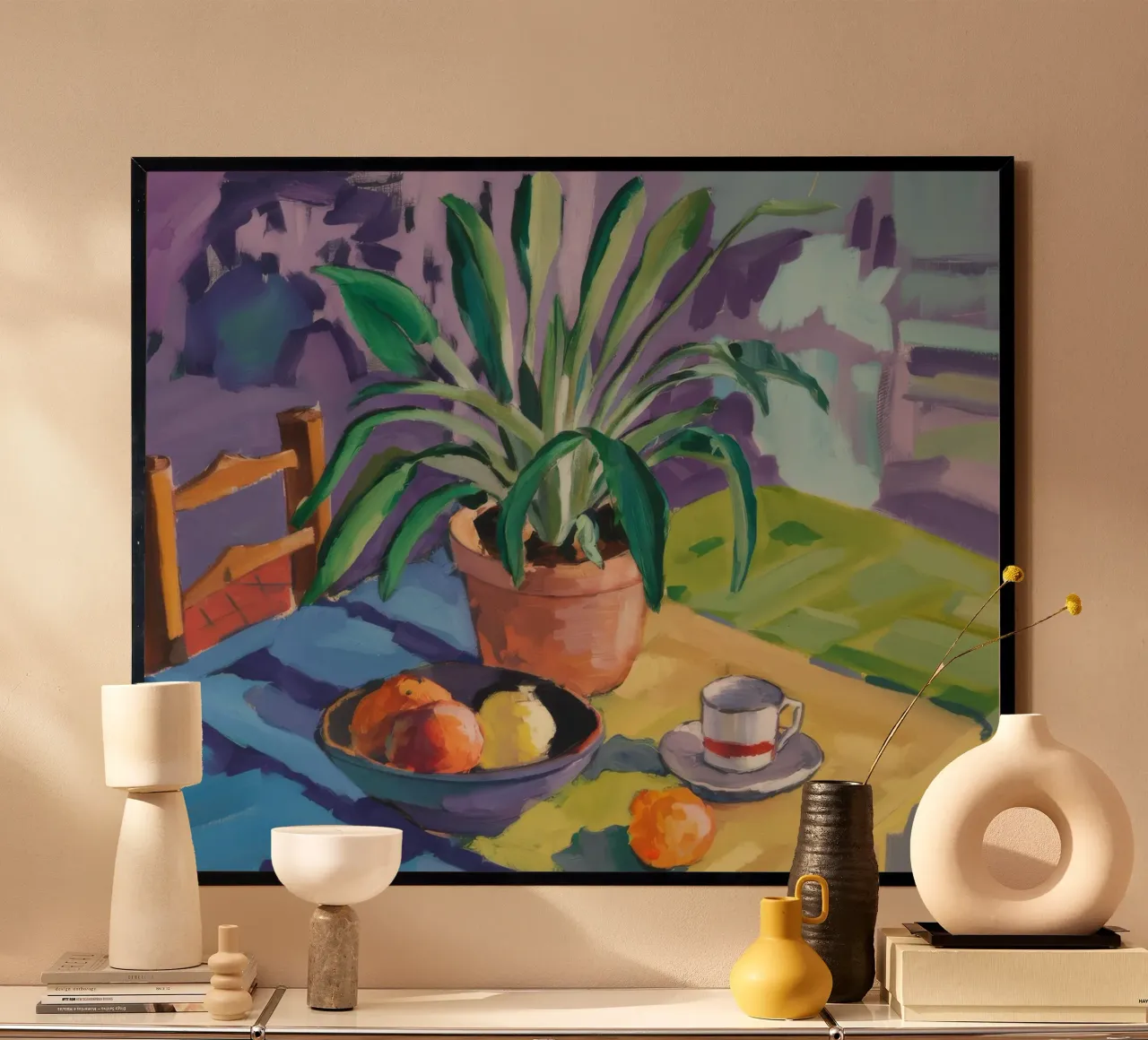 La taglia del fiore illuminato dal sole poster con telaio in plastica da Celestial Harmony