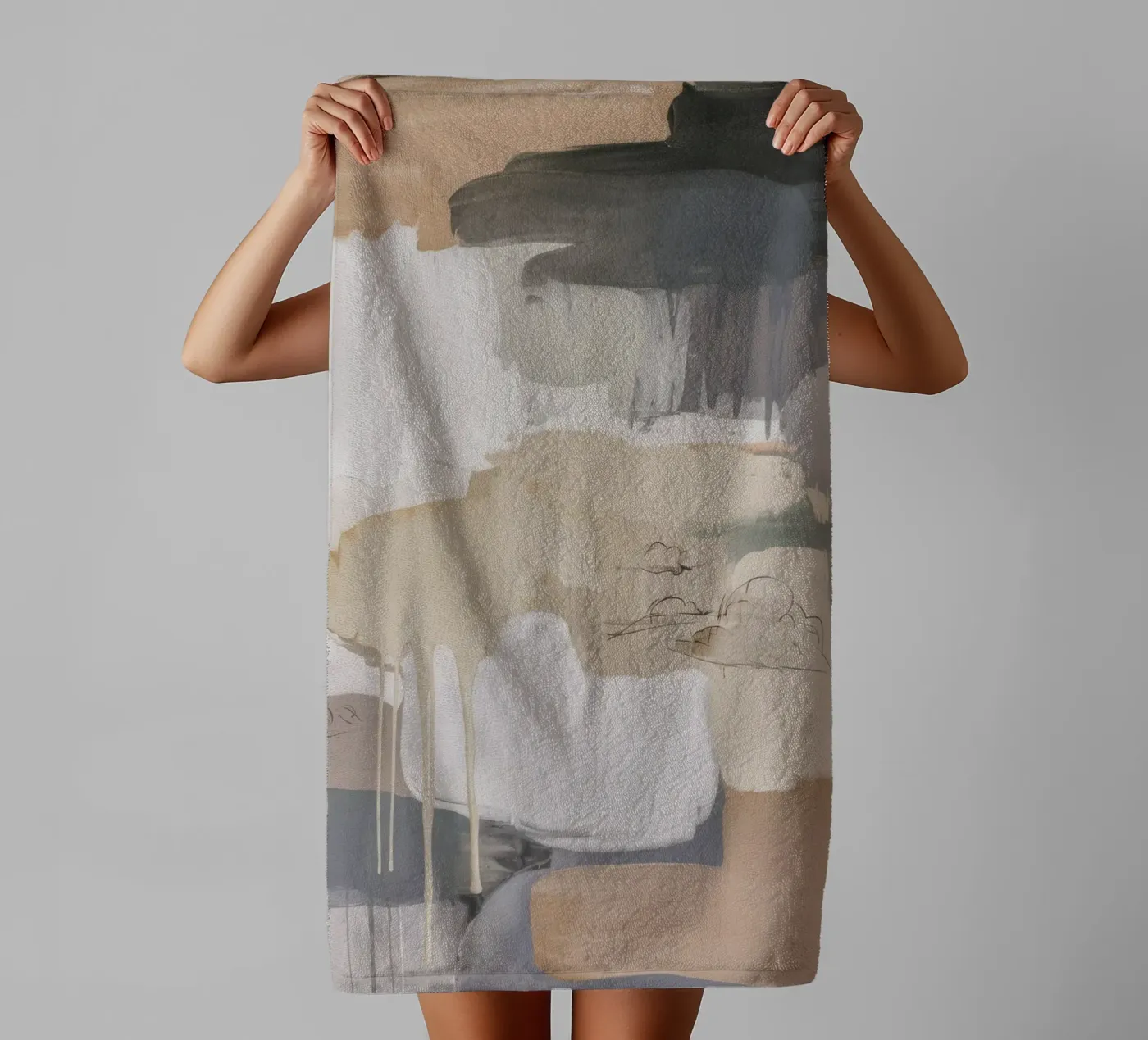 Ashen Cloud Drift towel by Dream Spectrum