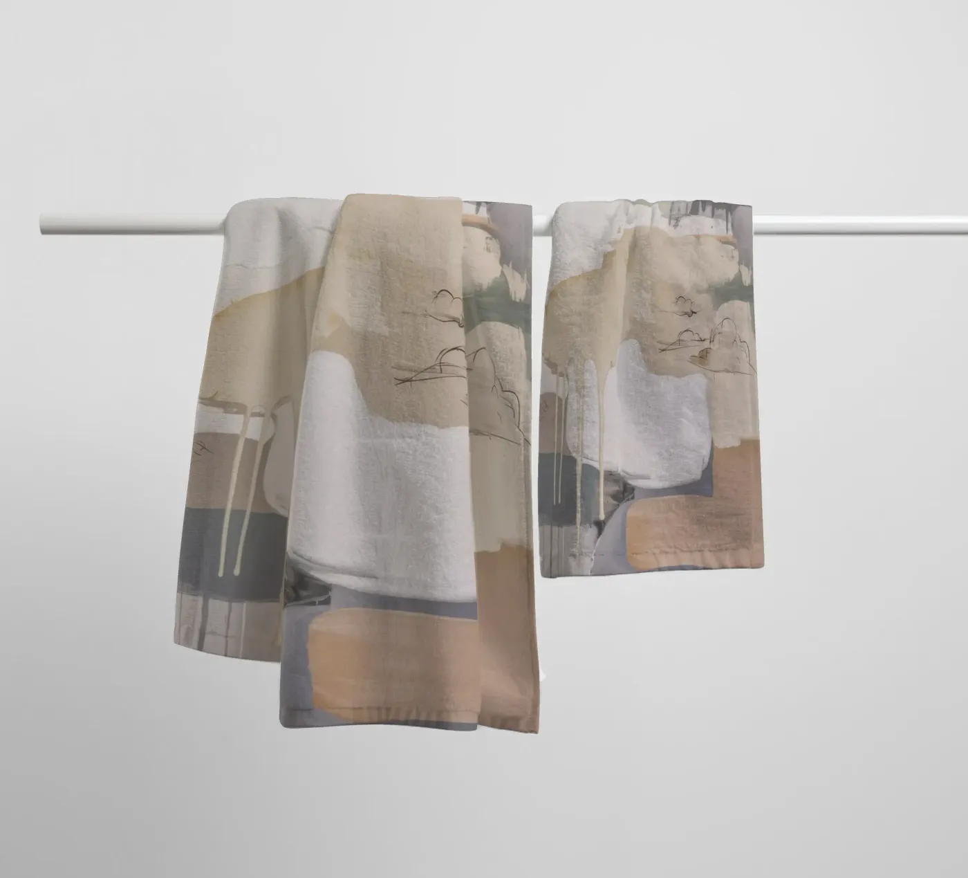 Ashen Cloud Drift towel by Dream Spectrum