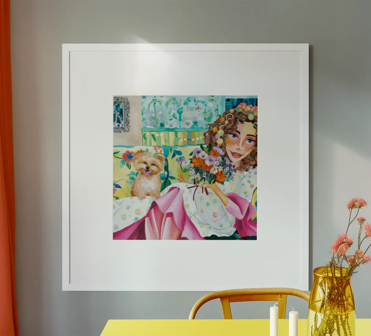 Abbraccio di petali di gioia poster con telaio in alluminio da Infinite Chroma