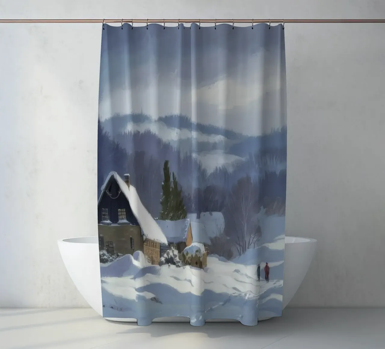 Silenzio invernale Abbraccio tenda da doccia da Celestial Harmony
