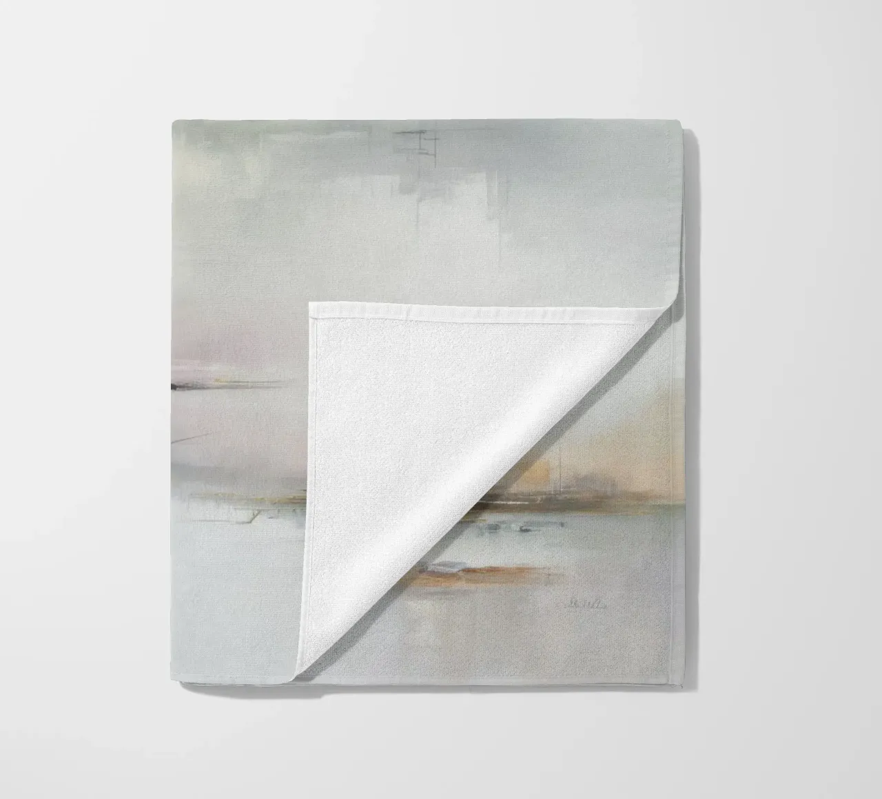 Paysage aquatique brumeux Echo serviette de plage de Dream Spectrum
