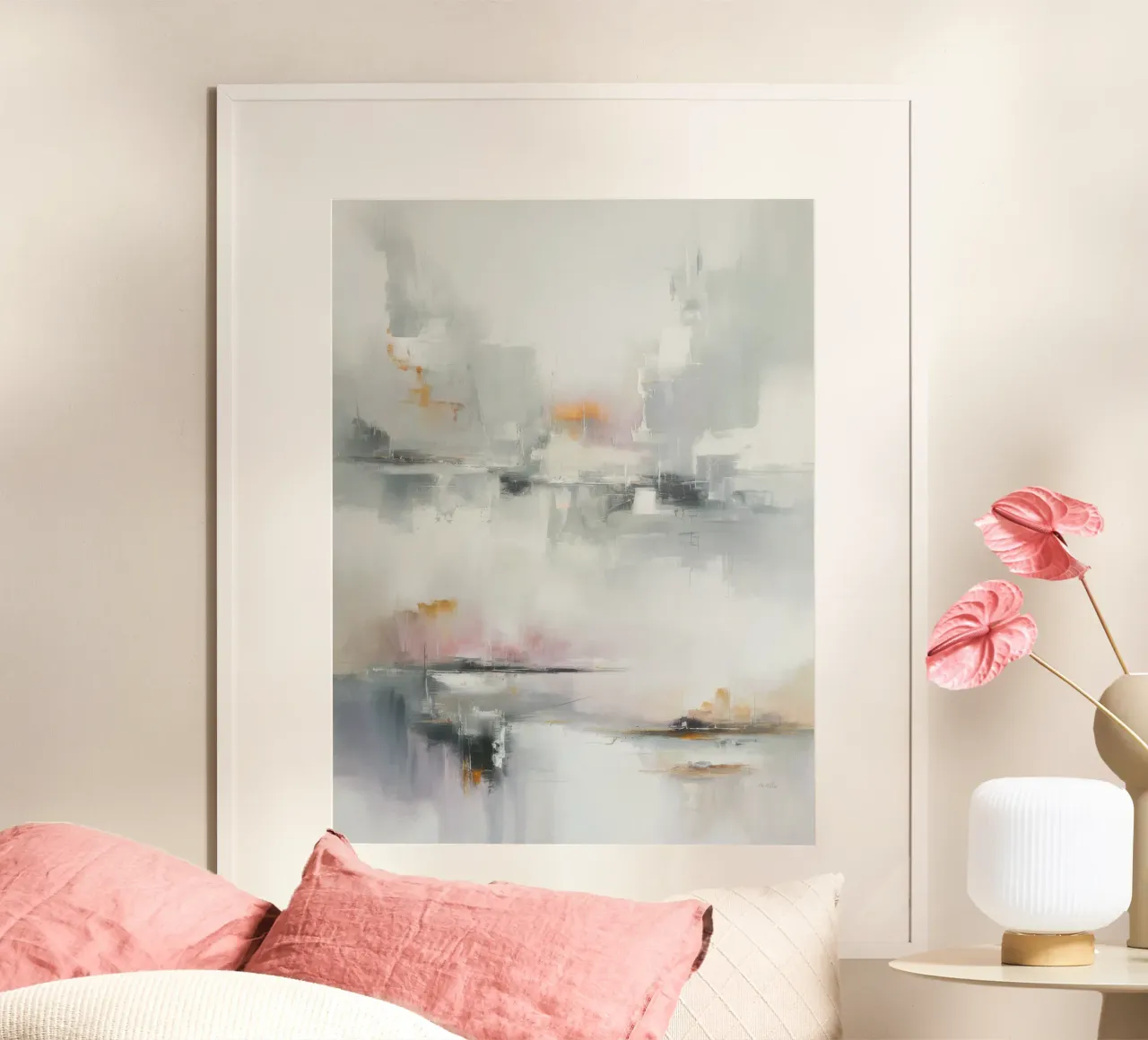 Eco paesaggio acquatico nebbioso poster da Dream Spectrum