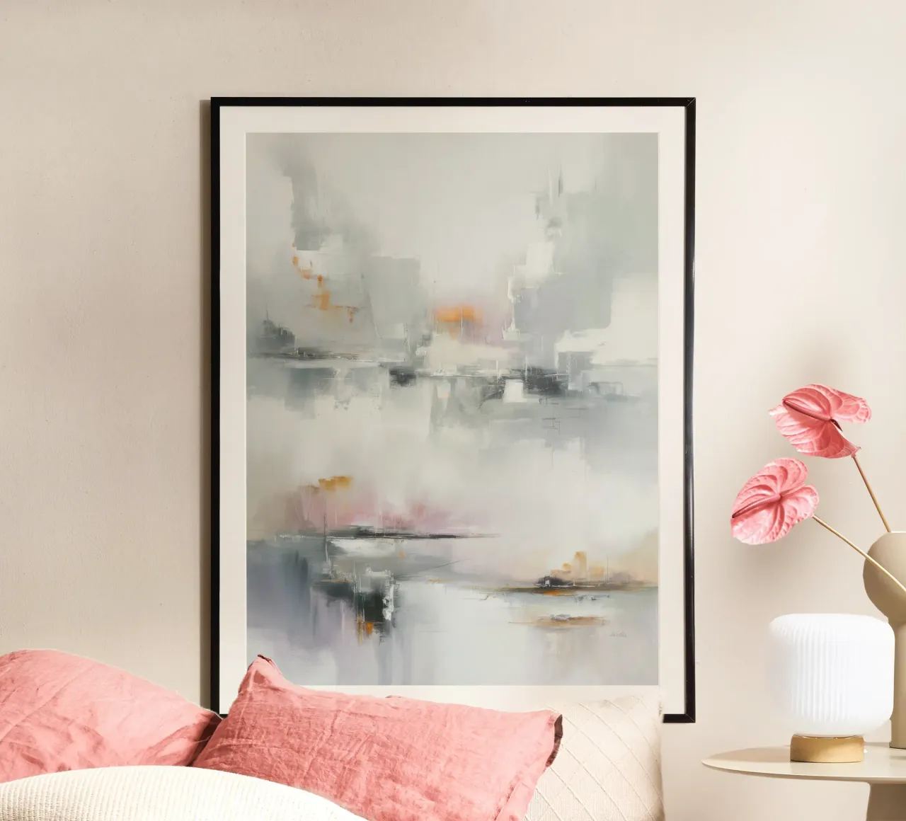 Eco paesaggio acquatico nebbioso poster da Dream Spectrum
