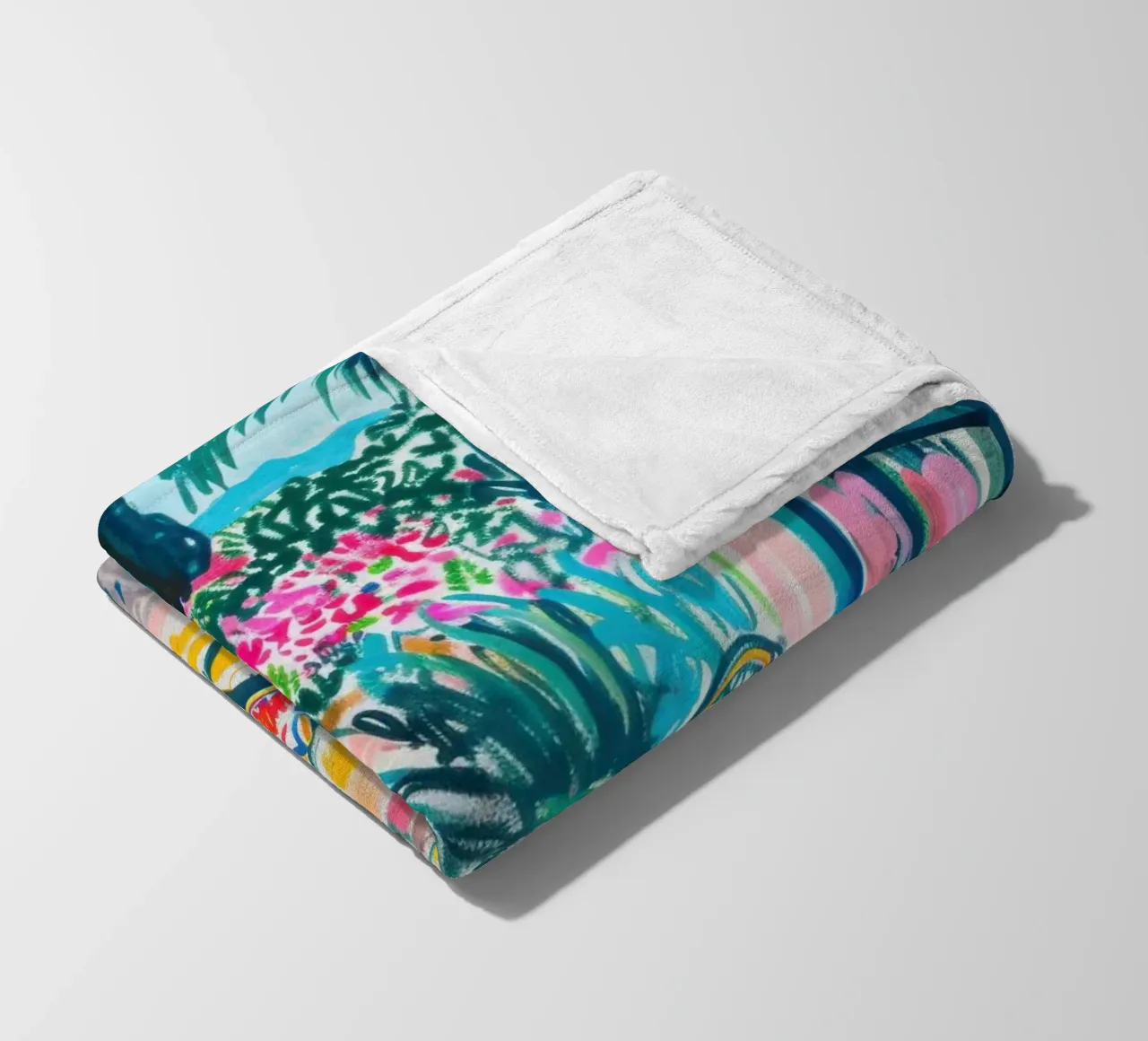 Porta aperta con vista tropicale coperta in pile da Nikis Art Studio