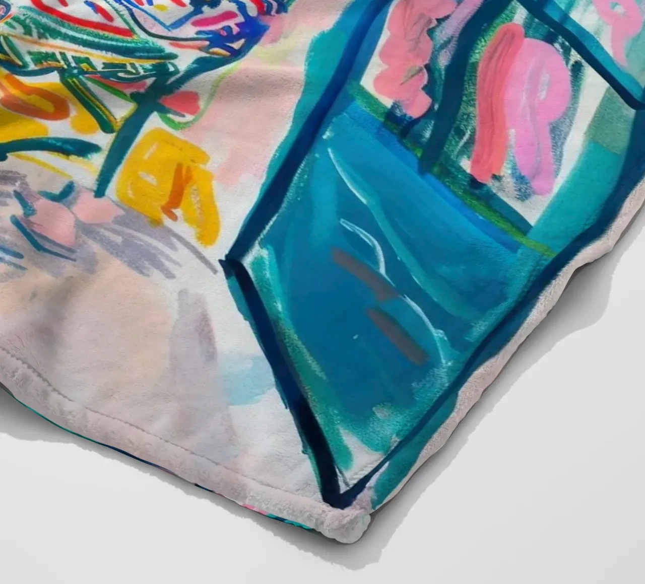 Porta aperta con vista tropicale coperta in pile da Nikis Art Studio