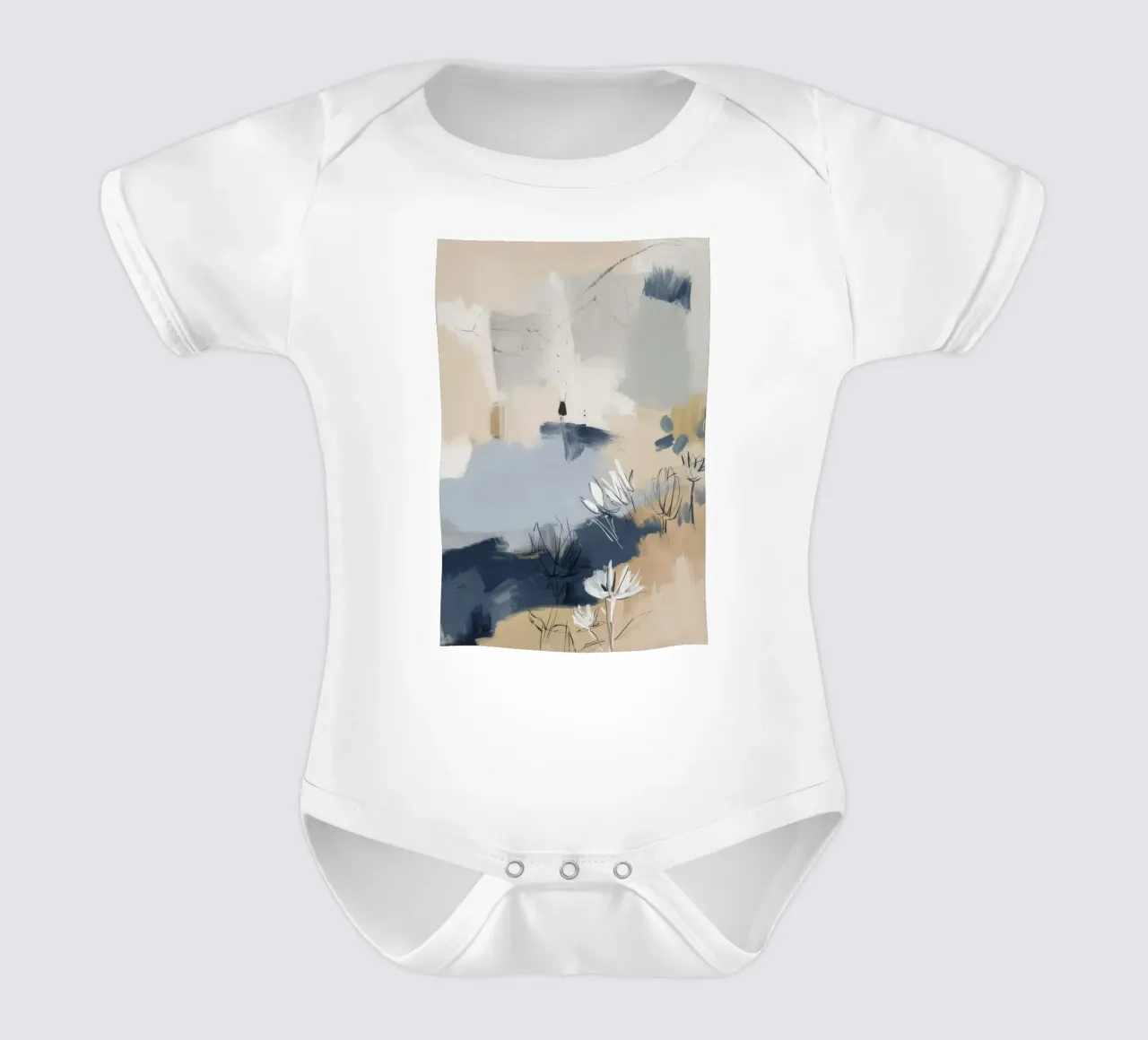 Inchiostro effimero Bloom body neonato maniche corte da Dream Spectrum
