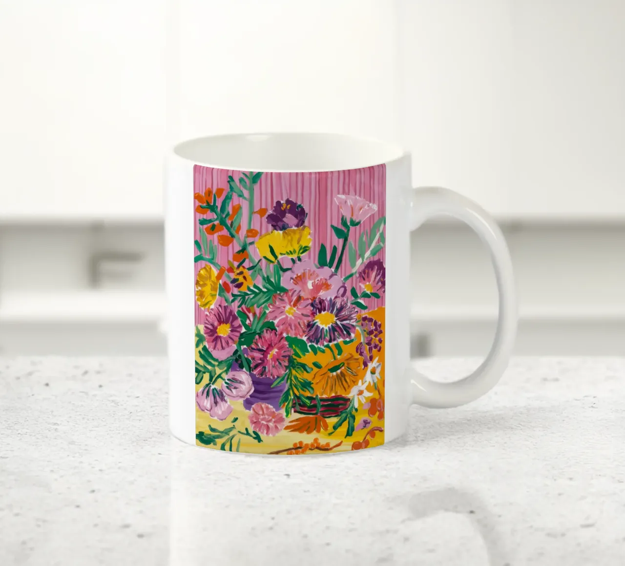 Medley di fiori Sunburst tazza in ceramica da Infinite Chroma