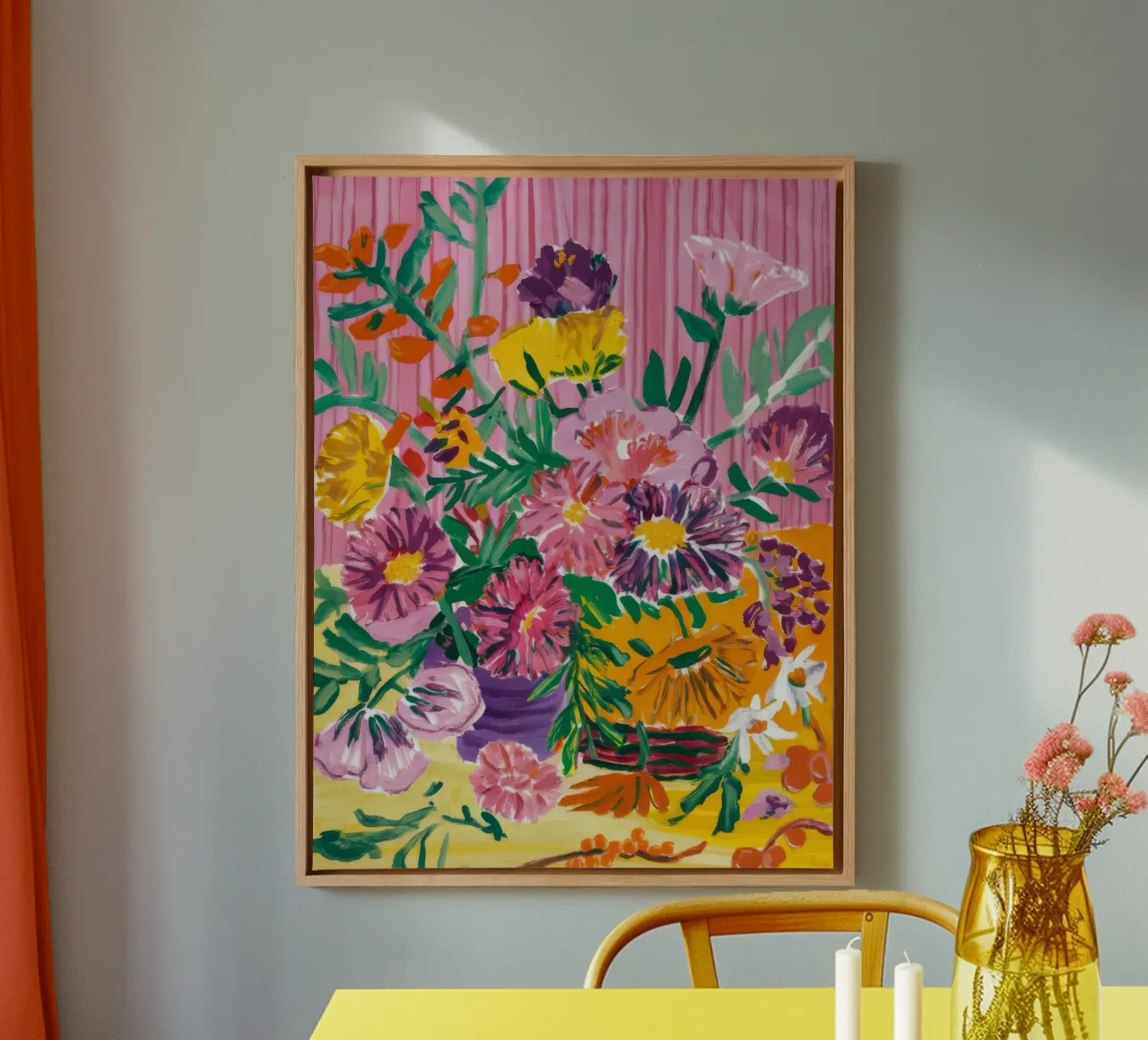 Sunburst Bloom Medley canvas by Infinite Chroma