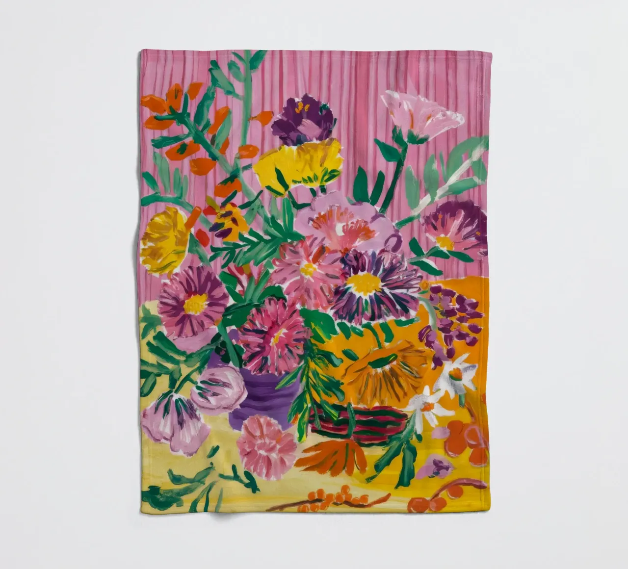 Sunburst Bloom Medley fleece blanket by Infinite Chroma