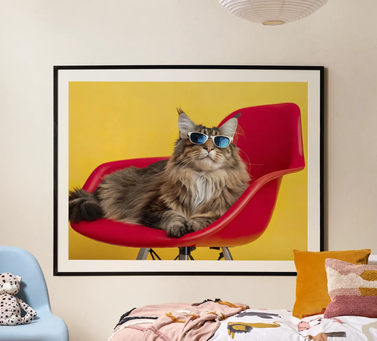 Gatto cool in poltrona poster da 🎁 ARTVI-SHOP