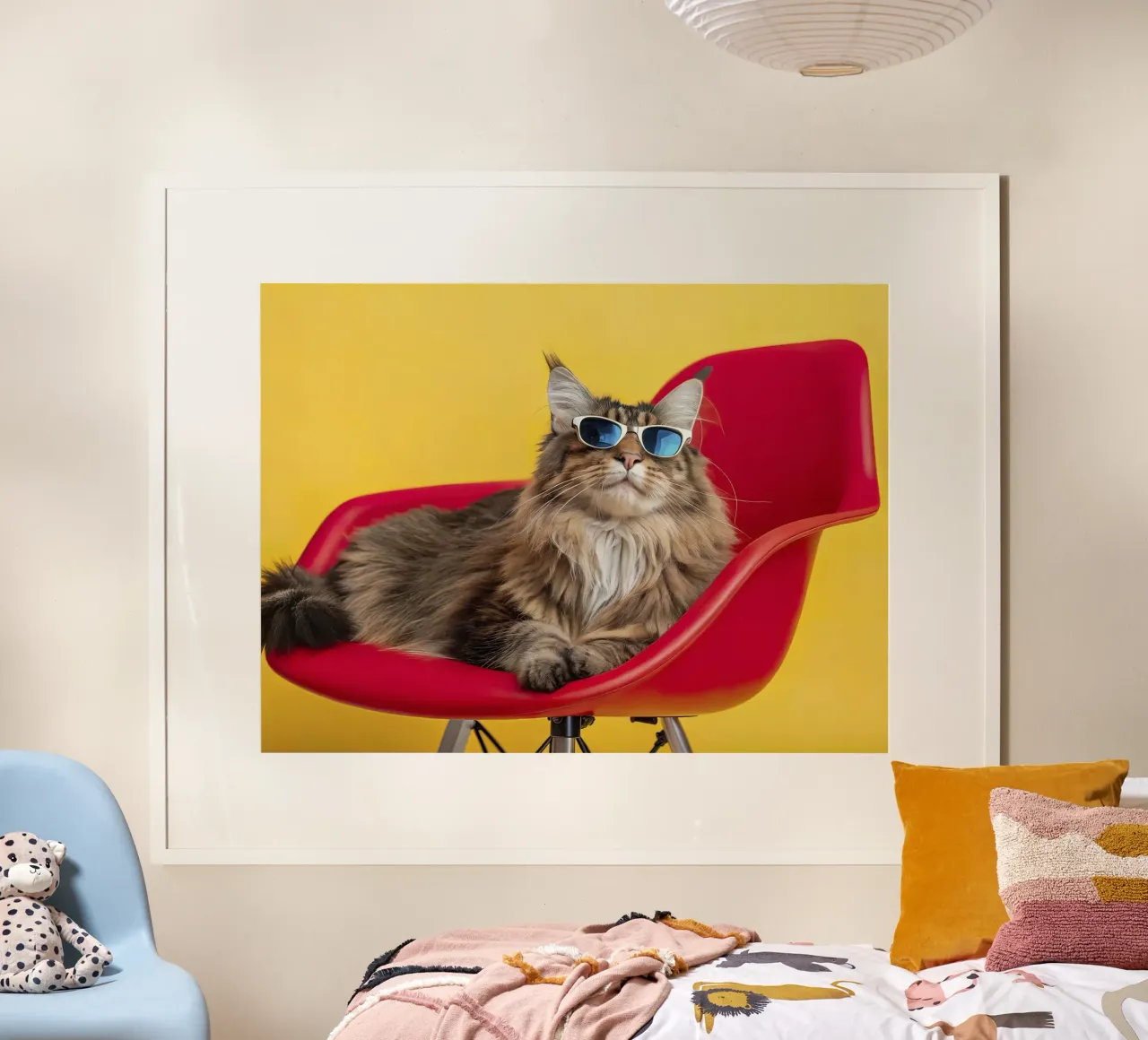 Gatto cool in poltrona poster da 🎁 ARTVI-SHOP