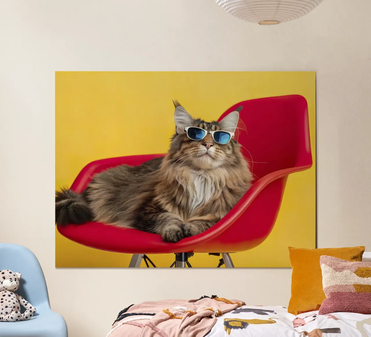 Gatto cool in poltrona poster da 🎁 ARTVI-SHOP
