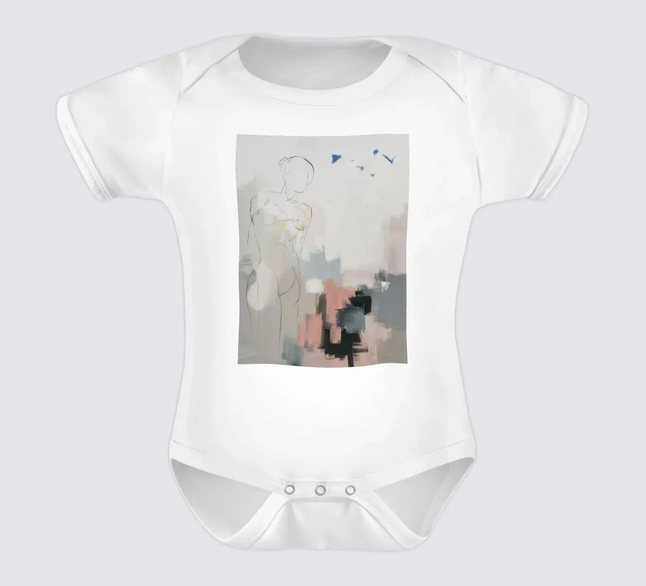 Pastel Fragment Dreams short-sleeve baby romper by Dream Spectrum