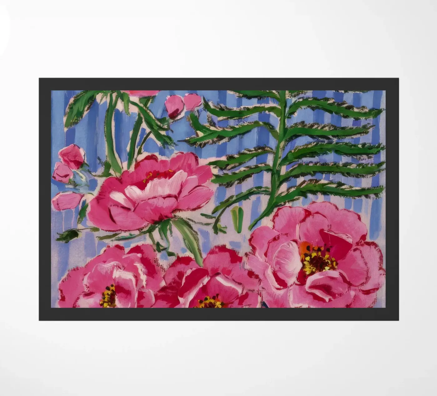 Peony Shadow Bloom doormat by Infinite Chroma