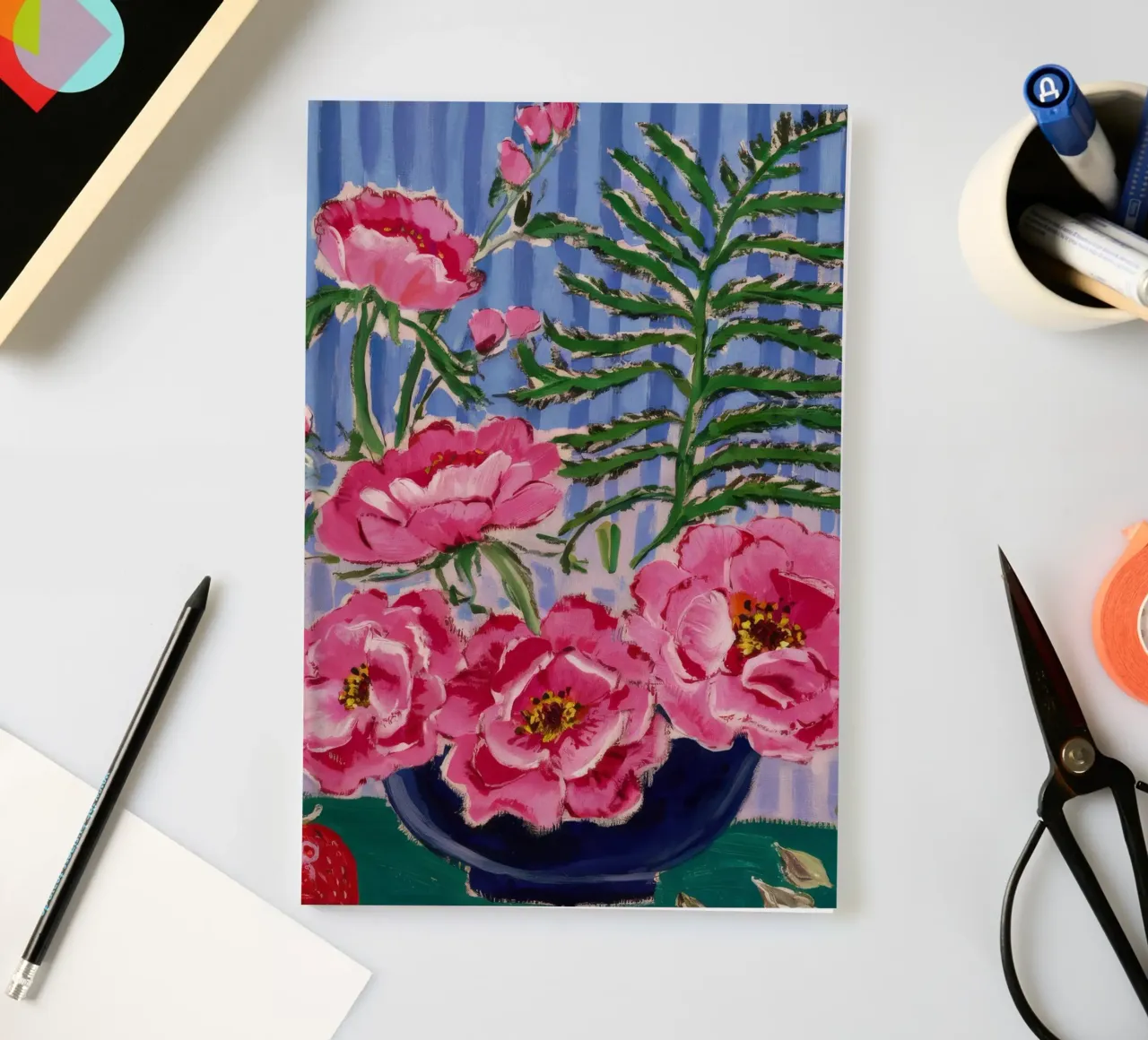 Peony Shadow Bloom notebook by Infinite Chroma