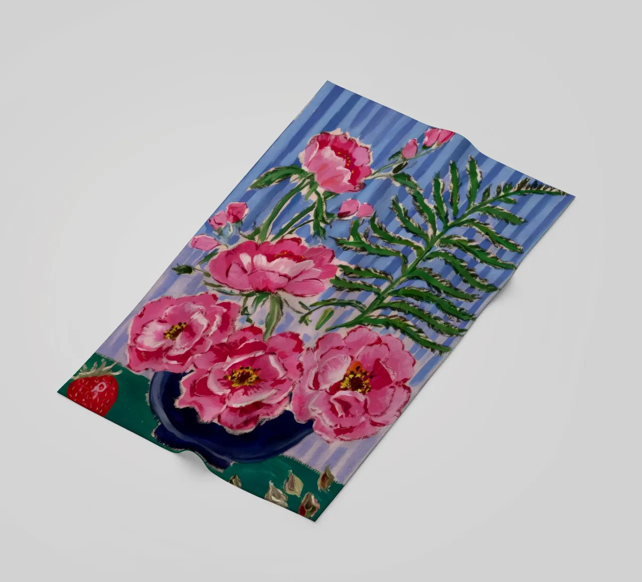 Peony Shadow Bloom beach towel by Infinite Chroma