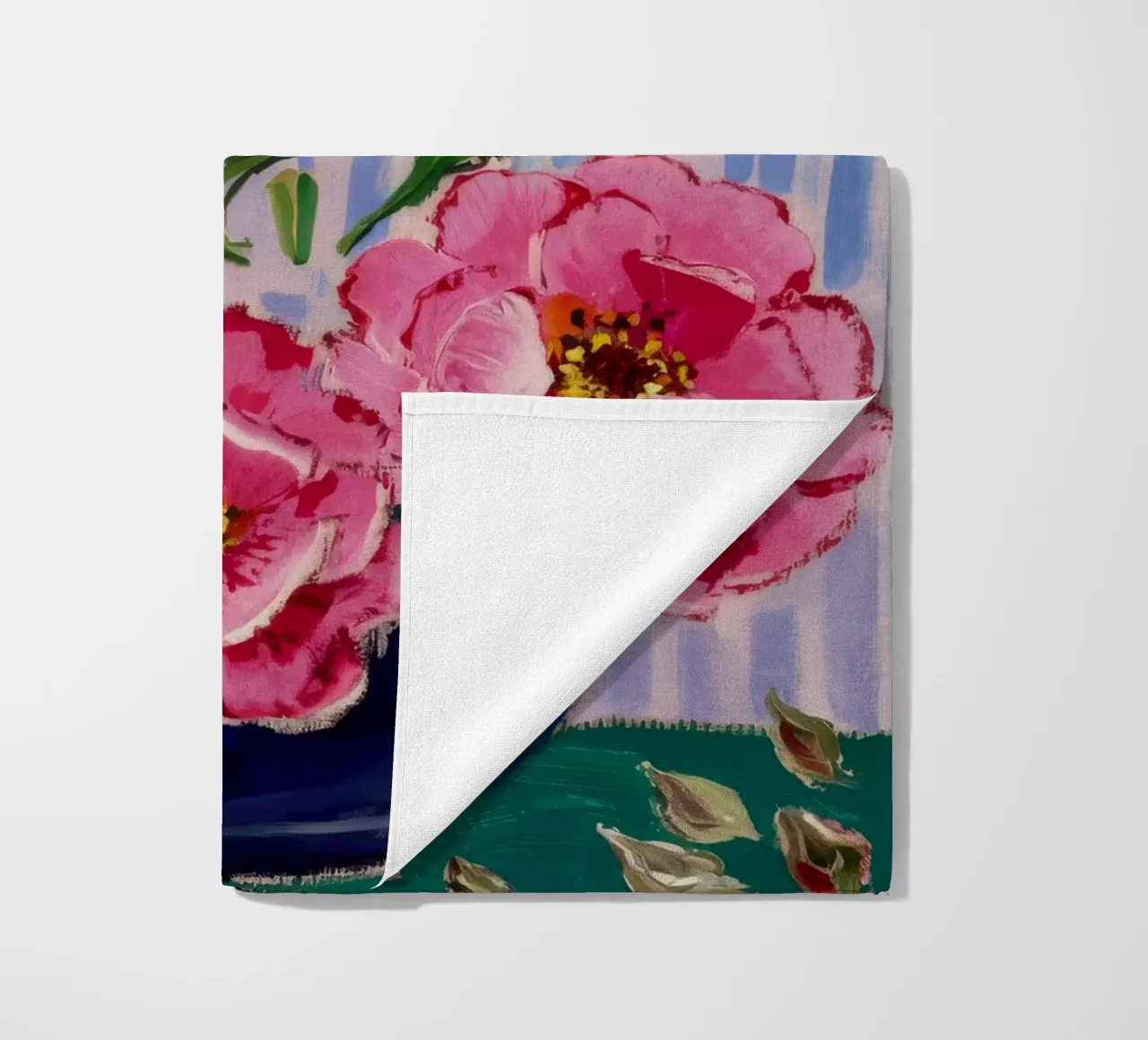 Peony Shadow Bloom beach towel by Infinite Chroma
