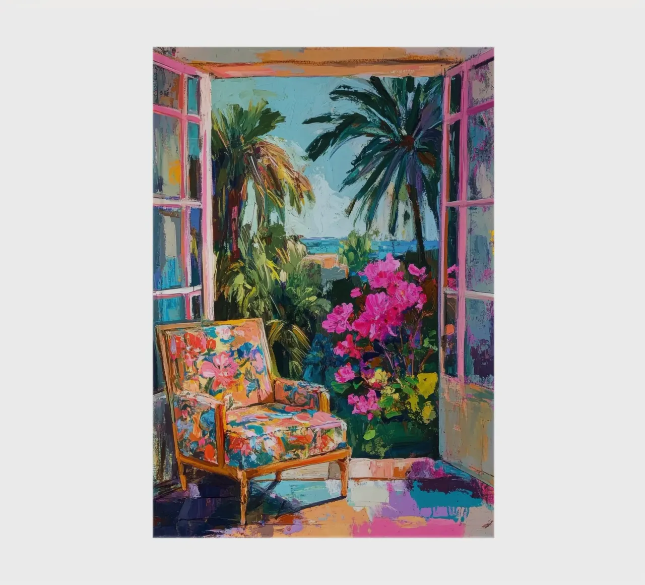 Window view of the Mediterranean notebook by Nikis Art Studio