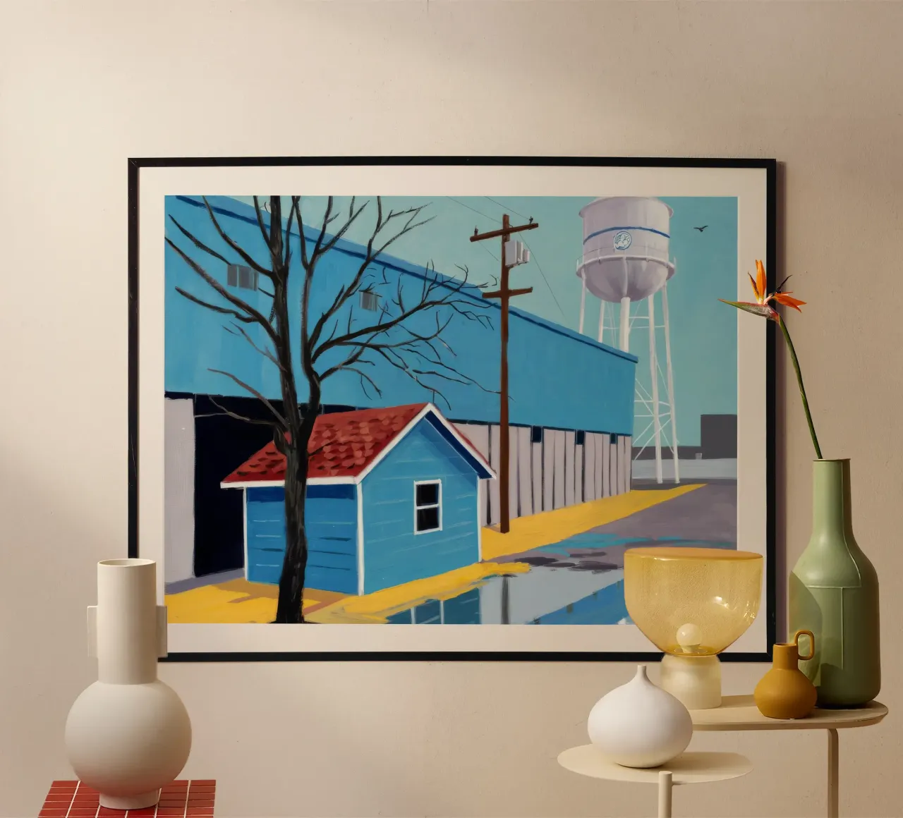Blu suburbano Immobile poster da Silk Palette
